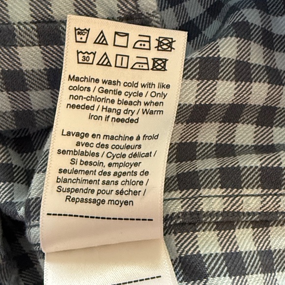 Men's UnTuckit Blue Checkered Flannel Shirt - Picture 5 of 6